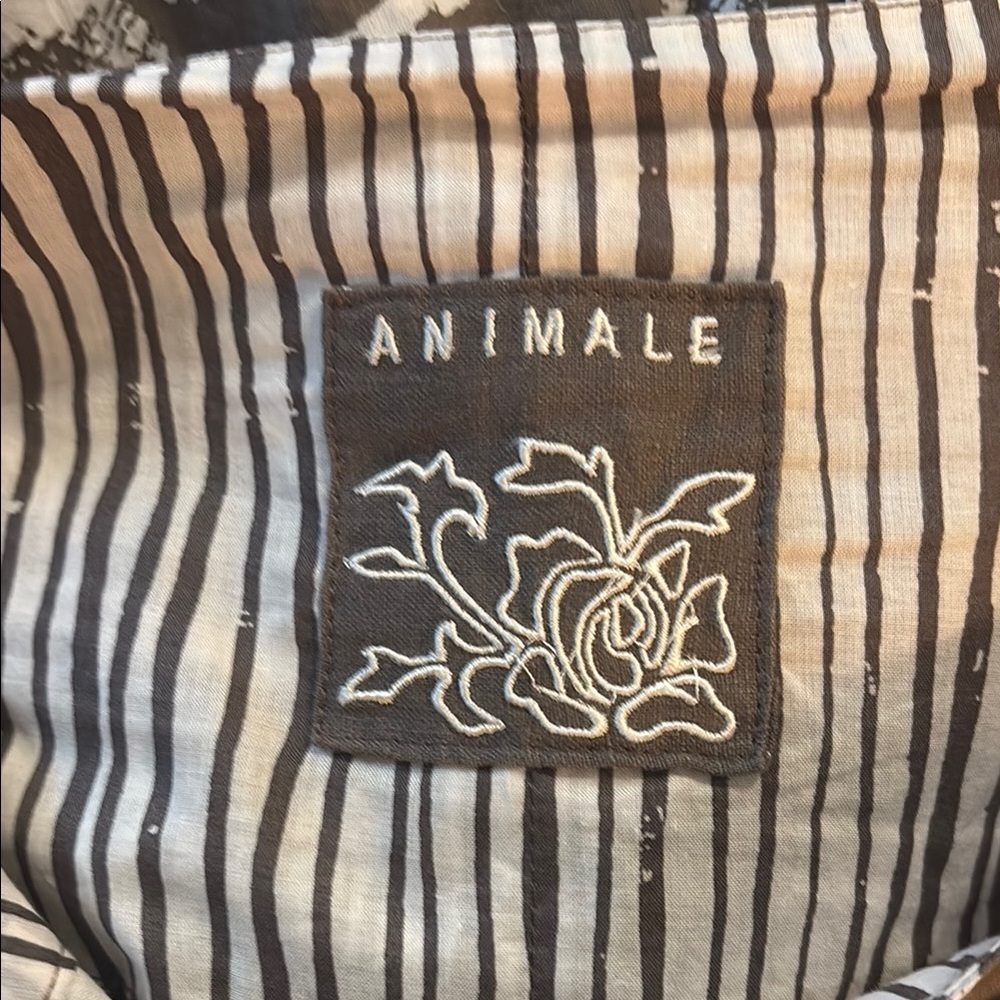 Animale Brown Tan A-Line High-Low Skirt - Picture 4 of 5